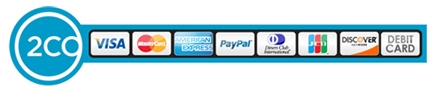 2checkout PayPal Mastercard Visa Diners Discover JCB Unionpay